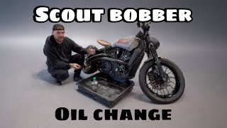 Scout Bobber Oil Change [upl. by Gnilhsa]