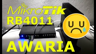 Mikrotik RB4011iGS awaria routera   wysłany na reklamcję [upl. by Arriek]