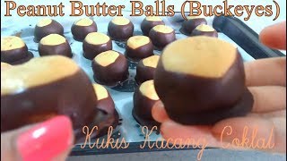 Resep KUKIS KACANG │NO OVEN│ NO MIXER │NO MASAK│ PEANUT BUTTER BALLS BUCKEYES [upl. by Mcferren]