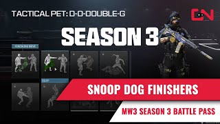 Snoop Dogg Finishing Moves Showcase  Snoop Dogg Finisher Tactical Pet DODoubleG MW3 Season 3 [upl. by Nnahaid358]