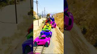 GTA 5 Train vs Car Crash Challenge  gta5 [upl. by Yrrat]