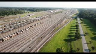 Huge CSX railroad marshaling yards in Waycross Georgia [upl. by Tigirb453]