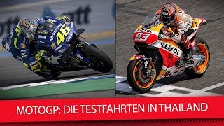 MotoGPTestfahrten 2018 TestAnalyse in Thailand [upl. by Catto]