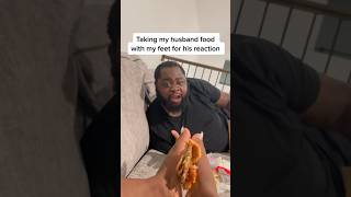 He was so mad I took his burger with my nasty feet 🤣 couplegoals shorts reaction fyp reels [upl. by Mathilde]