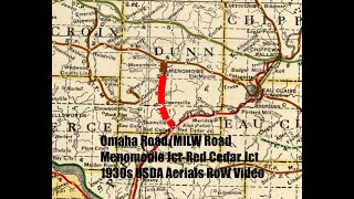 Menomonie Jct to Red Cedar Jct Wisconsin OmahaCampNWMILW Road 1930s RoW Video [upl. by Eyk]