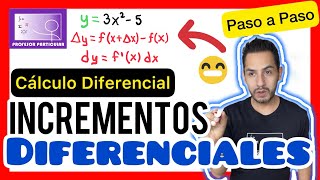 ✅INCREMENTOS y DIFERENCIALES Ejercicio 1 PASO a PASO💯 CÁLCULO DIFERENCIAL [upl. by Jara]