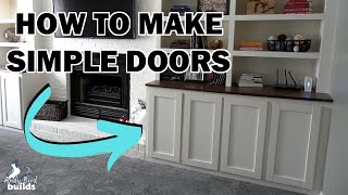 How To Make Simple Shaker Doors Using HalfLaps Living Room Reno Part 4 [upl. by Alleinnad]