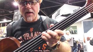 NAMM 19 Marleaux fretless F bass [upl. by Ynatsyd301]