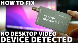 Black Magic Ultra Studio Monitor 3G Setup  No Desktop Video Device Detected Error Premiere Pro Fix [upl. by Kirven]