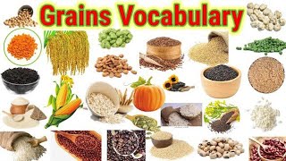 Grain Vocabulary  Grains Names inEnglish  kidseducation713 [upl. by Llecrep]