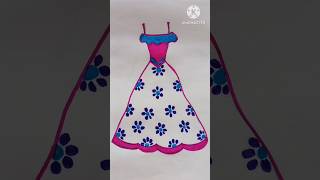 Aradhyas Dress Drawing Artviralshorts [upl. by Adnuahsar303]