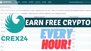 Earn Free Faucets Every Hour with Crex 24  crypto faucets cryptofaucet earncrypto crypto [upl. by Yelsew616]