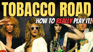 David Lee Roth  Tobacco Road  How to REALLY Play The Riff wTAB  masterthatriff 150 [upl. by Libys]