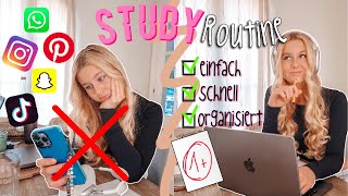 Meine STUDY ROUTINE Schritt für Schritt Realtime Lernen  MaVie Noelle [upl. by Vookles]