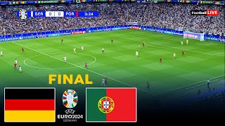 GERMANY vs PORTUGAL I FINAL UEFA EURO 2024  FULL MATCH  REALISTIC PES [upl. by Esilahc]