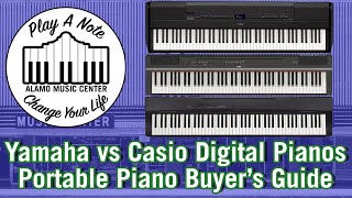 Yamaha P515 P125 amp P45 vs Casio PX770 amp PX160 Digital Pianos  Keyboard Shootout [upl. by Kcirret]