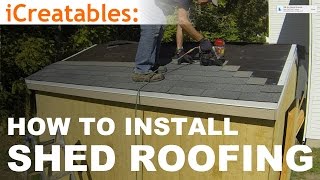 How To Build A Shed  Part 9  Install Asphalt Shingles On Shed Roof [upl. by Yeleak712]