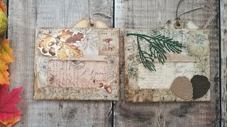 Junk Journal  Making Embellishments amp Ephemera  Window Envelopes  Woodland Wonders  Part 17 [upl. by Aerdnwahs354]