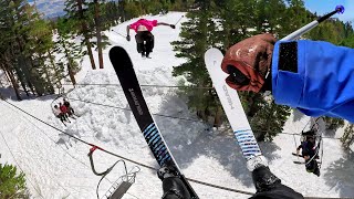 Skiers Jump OVER A Chairlift Best Party Lap Ever [upl. by Nilyak]