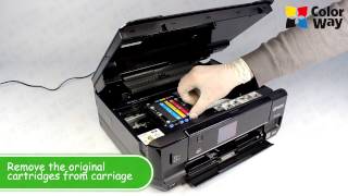 How to install refillable cartridges for Epson Xp600 [upl. by Kciv652]