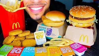 ASMR MCDONALDS MUKBANG  CHICKEN NUGGETS amp BIG MAC EATING CHALLENGE  NO TALKING BIG BITES [upl. by Ahtnicaj]