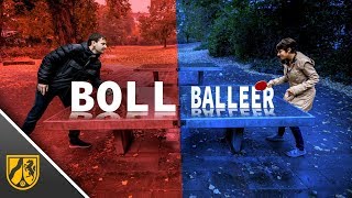 TischtennisStar Timo Boll wagt sich mit uns an die Steinplatte [upl. by Eelsnia]