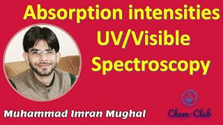 Absorption intensities  UVVisible spectroscopy  UrduHindi [upl. by Eenram45]