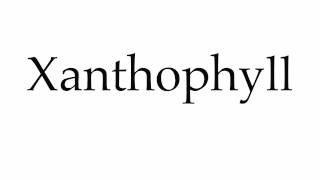 How to Pronounce Xanthophyll [upl. by Cohen]