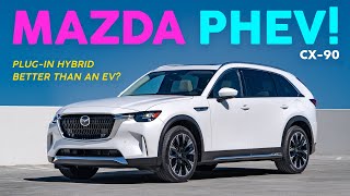 56 MPG Mazda CX90 PHEV PlugIn Hybrid Review [upl. by Attaynek415]