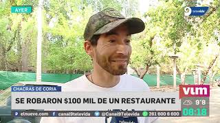 Robaron 100 mil de un restaurante de Chacras de Coria [upl. by Grobe653]