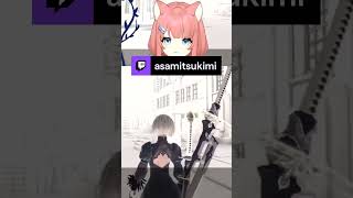 Arriving at the Copied City  asamitsukimi on Twitch Vtuber Vtuberclps Nier [upl. by Idnahs]