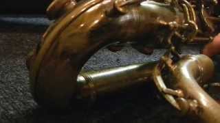 Repairmans Overview 1933 Conn 12M quotTransitionalquot Baritone Saxophone [upl. by Ainesy]