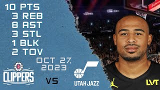 Talen HortonTucker player Highlights JAZZ vs CLIPPERS NBA Regular season game 27102023 [upl. by Ji]