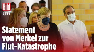 🔴Flutkatastrophe in Deutschland Merkel und Laschet im Krisengebiet  BILD LIVE [upl. by Dion]