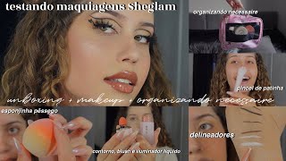 testando maquiagens da Sheglam  organizando necessaire💄💋 SHEINOFFICIAL [upl. by Eimaraj]