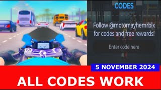 ALL CODES WORK Motorcycle Mayhem ROBLOX  NOVEMBER 5 2024 [upl. by Reh652]