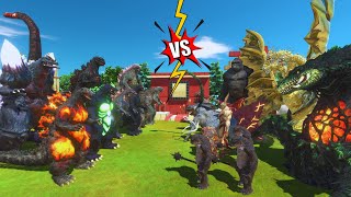 Evolution of Godzilla 2024 vs King Kong  Biollante  Ghidorah Team  Animal Revolt Battle Simulator [upl. by Ludie]