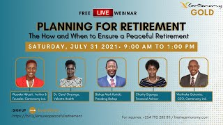 CENTONOMY GOLD OPEN DAY WEBINAR The How and When to Ensure a Peaceful Retirement [upl. by Rubia]