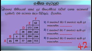 ශාමල් සර් ශිෂ්‍යත්ව Ganitha gatalu කෙටි ක්‍රම 42 🌈️ ගණිත ගැටලු Shamal Ranga [upl. by Troy736]