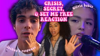 Miss Olivia babes were in trouble 🙃 CRISIS SECRET amp SET ME FREE JOSHUA BASSETT REACTION 😳😳 [upl. by Ecinev121]