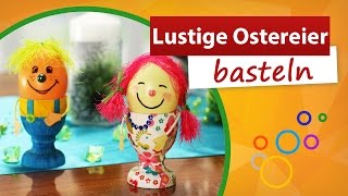 ☺ Lustige Ostereier basteln ☺ trendmarkt24 Osterbasteln [upl. by Skoorb388]