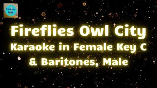 Fireflies Owl City Karaoke in Female Key C and Baritone Male [upl. by Solohcin184]