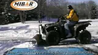 ATV snow plow wMibar PowerLift [upl. by Mcdowell]