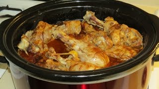 CrockPot Slow Cooker RecipeChicken Legs in BBQ Sauce [upl. by Mascia]