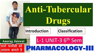 AntiTubercular Drugs  Introduction amp Classification   L1 Unit3 PharmacologyIII 6th Sem [upl. by Airlee202]