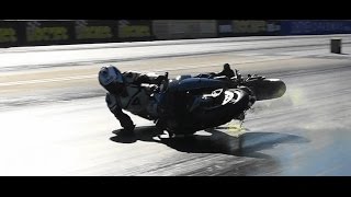 KAWASAKI NINJA H2R DRAG RACING CRASH [upl. by Katz]