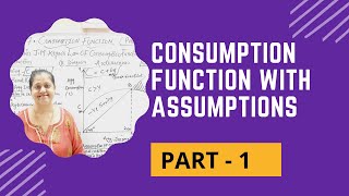 Consumption Function With Assumptions  Consumption Function Part  1 [upl. by Utham]