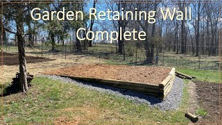 TNT 221 Finishing up the Garden Retaining Wall and Raised Bed Preparations [upl. by Eeuqram]