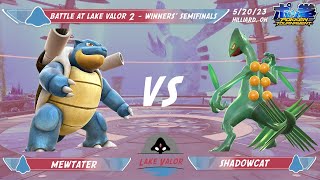 Battle at Lake Valor 2 Winners Semifinals Mewtater Blastoise vs Shadowcat Sceptile [upl. by Jaquelin]