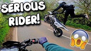 WE MET A CRAZY SUPERMOTO RIDER  Ashman46 [upl. by Sension]